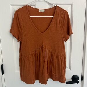ANTHROPOLOGIE: orange blouse